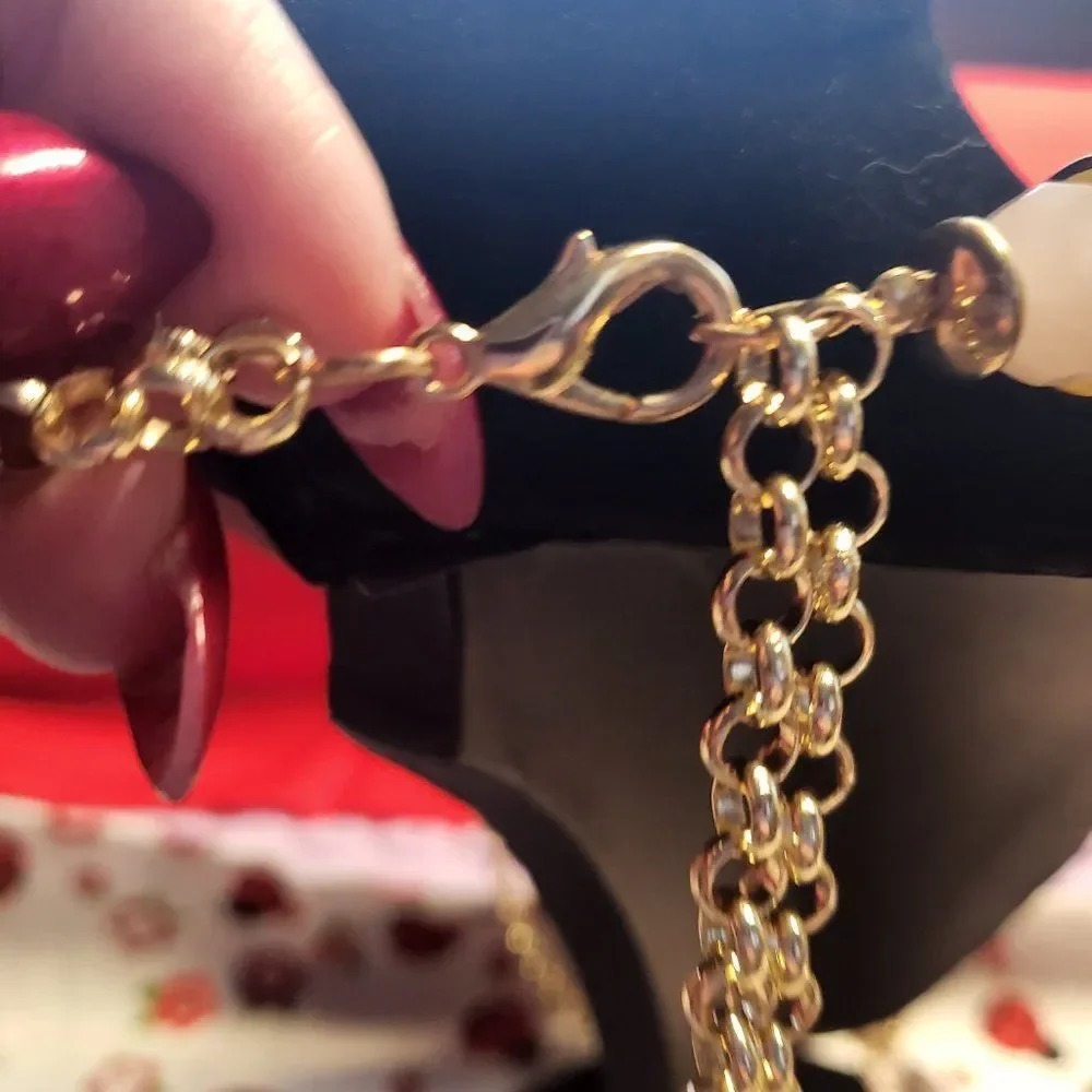 Rose Quartz Beaded Multi-strand Statement Necklace - Picture 4 of 4